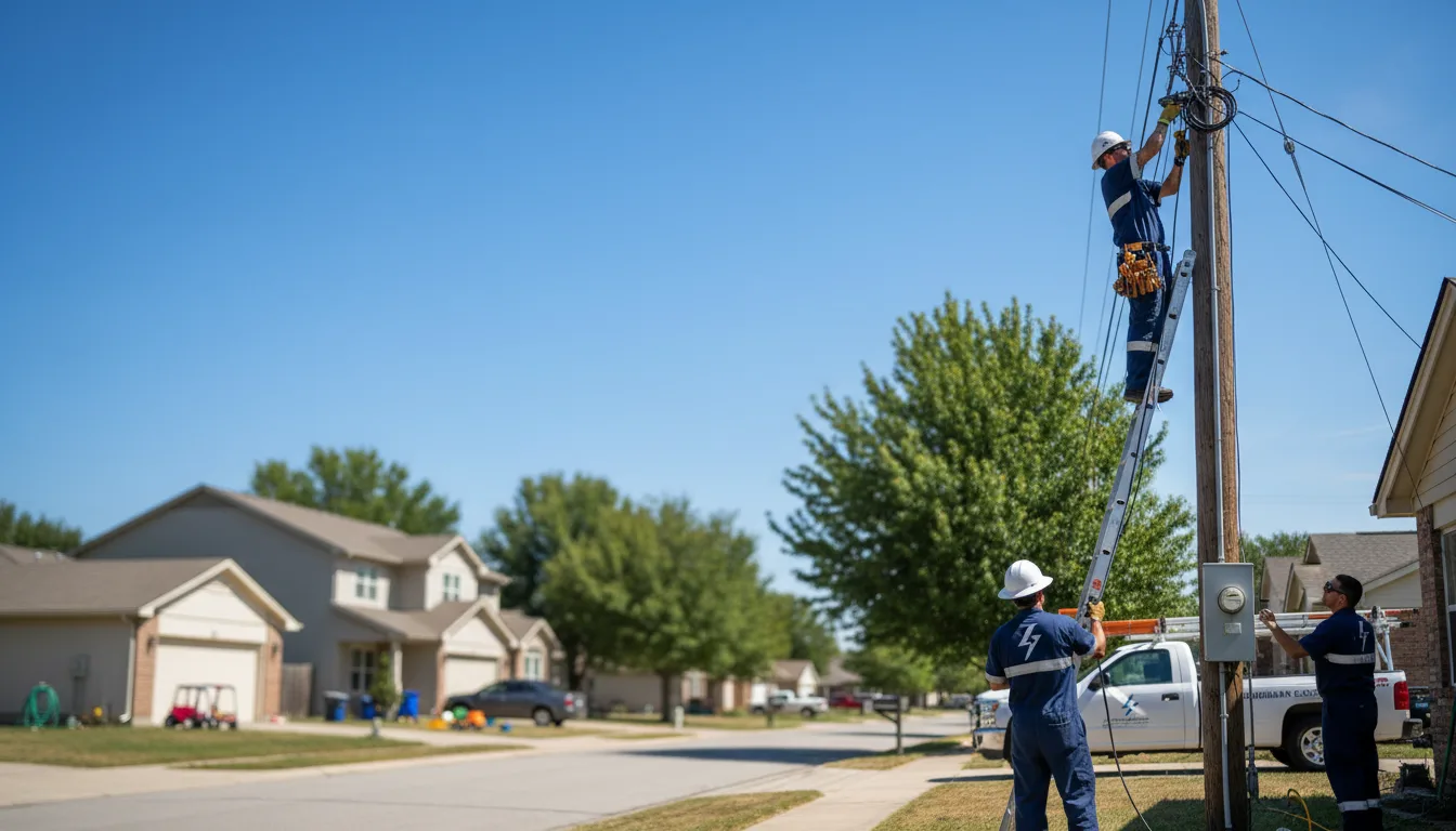Residential electrician providing installation services in Vanderbilt, TX
